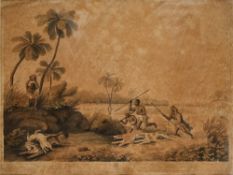 AFTER SAMUEL HOWITT AND CAPTAIN THOMAS WILLIAMSON, CHASE AFTER A WOLF, PUBL, 1806