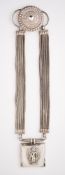 A TAMANG SILVER JANTAR NECKLACE, NEPAL, 19TH CENTURY
