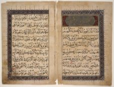 A TIMURID ILLUMINATED OPENING BIFOLIUM, PERSIA 15TH CENTURY