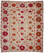 AN EMBROIDERED SUSANI, UZBEKISTAN, 20TH CENTURY