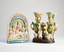 TWO INDIAN CERAMIC OBJECTS, 20TH CENTURY