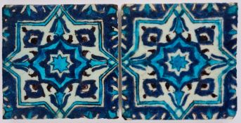 TWO DAMASCUS TILES, OTTOMAN SYRIA, 18TH CENTURY