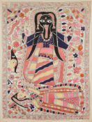 A MADHUBANI PAINTING OF KALI, EASTERN INDIA, 20TH CENTURY