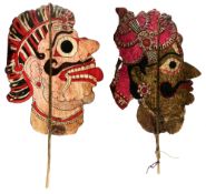 TWO SHADOW PUPPETS, DECCAN, SOUTHERN INDIA, 19TH CENTURY