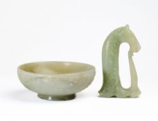 TWO JADE OBJECTS, INDIA, 20TH CENTURY