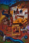 QUDDUS MIRZA, PAKISTAN (B. 1961) 'MY VILLAGE'