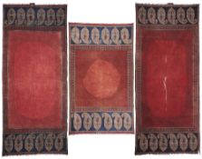 THREE PRINTED COTTON COVERS, ISFAHAN, EACH DATED AH 1299/1881 AD