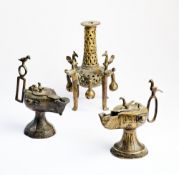 THREE ITEMS OF METALWORK, PERSIA AND INDIA, 13TH, 18TH/19TH CENTURY