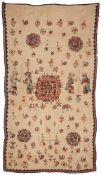 A BANJARI EMBROIDERED WALL OR DOOR HANGING, NORTH INDIA, FIRST HALF 20TH CENTURY