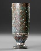 A BRONZE AND TURQUOISE CUP, CHINA, HAN DYNASTY, (206 BC– 220 AD)
