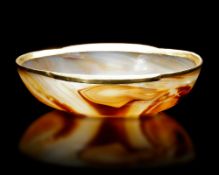 A HAN DYNASTY AGATE EAR-CUP (206 BCE – 220 CE)