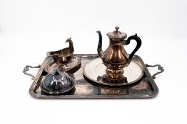 A composed lot of five various French Christofle silver plated objects
