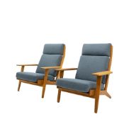 Paar GE2 90 Armlehnstühle von Wegner für Getama