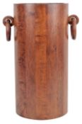 Zylinderförmiger Vintage Schirmständer aus Holz, 1960er