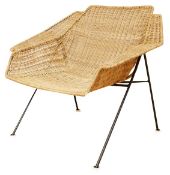 Mid-Century Sessel aus Rattan, 1960er