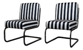 Vintage Stripe Sessel, 1970er, 2er Set