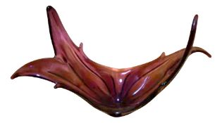 Vintage Kunstschale aus Muranoglas, 1980er