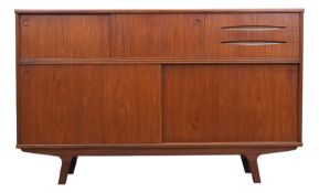 Dänisches Vintage Highboard aus Teak, 1960er