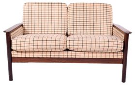 Dänisches Zwei-Sitzer Sofa aus Palisander, 1950er