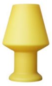 Gelbe Tischlampe von Vetri Murano, 1970er