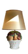 Italienische Como Lampe aus Porzellan, 1970er