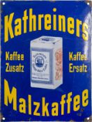 Emailschild Kathreiners Malzkaffee, München um 1910 (2-)