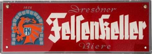 Werbeschild Dresdner Felsenkeller, um 1930 (2+)