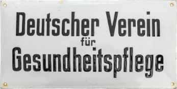 Emailschild Verein für Gesundheitspflege, um 1920 (1)