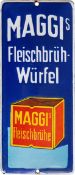Emailschild, Türschild Maggi's Fleischbrüh-Würfel, Singen um 1920 (1-)
