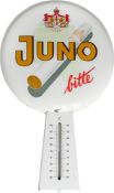 Emailschild, Thermometer Josetti Juno bitte, Berlin um 1950 (2)