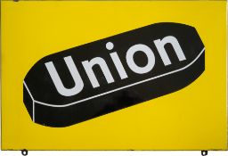 Emailschild Union Brikett, Deutschland um 1950 (1-)