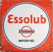 Emailschild Essolub, Standard Motor Oel, Hamburg um 1930 (2-)