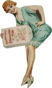 Pappschild Steckenpferd Lilienmilch-Seife, Dresden um 1930 (1)