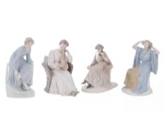 Vier Porzellanfiguren, Bing & Gröndahl und Royal Copenhagen