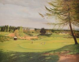 Graeme W Baxter (1958- ) British. "The Gleneagles Hotel, Kings Course, Scotland", Lithograph with