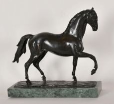 James Osborne (1940-1992) British. "Alexander the Great's War Horse, Bacephalus", Lost-wax bronze,
