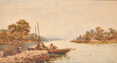 Walter Stuart Lloyd (1845-1929) British. "At Newton Ferrers, South Devon", Watercolour, Signed and