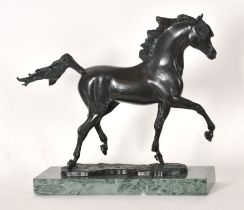James Osborne (1940-1992) British. Arab Horse, Lost-wax bronze, Incised signature, numbered 79/750