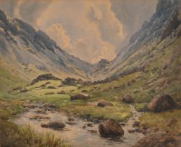 Bernard Eyre-Walker (1886-1972) British. "Honister Pass", Watercolour, Signed, and inscribed on a