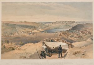 After William Simpson (1823-1899) British. "The Town Batteries or Interior Fortifications of