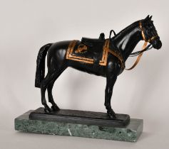 James Osborne (1940-1992) British. H M Queen's Horse, Burmese", Lost-wax bronze, Incised