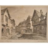 John Chessell Buckler (1793-1894) British. "Old Houses in Castle Street, Oxford (The Oxford