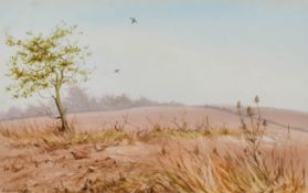 Ronald David Digby (1936-) British. Putting up the Pheasants, Watercolour, Signed, 6.25