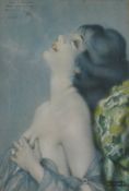 Raphael Kirchner (1876-1917) Austrian. Dreaming, Pastel, Signed and inscribed, 17