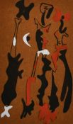 Joan Miro (1893-1983) Spanish. Untitled, Pochoir print on sandpaper originally stenciled by John