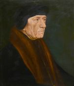 After Hans Holbein (1497-1543) German. Portrait of John Chambre (Chambers), Oil on canvas, 23.5