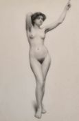 Kenneth Edwin Wootton (1885-1974) British. Nude Study of Dorothy Wootton, Charcoal, 28.5