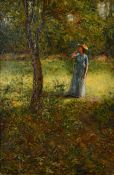 Circle of Mark Senior (1864-1927) British. 'Morning Light', Oil on canvas, 18