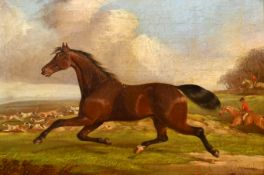Attributed to John Frederick Herring Snr (1795-1865) British. 'A Trotting Bay', Oil on panel, 8.