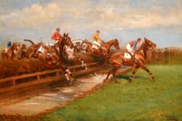 Thomas Ivester Lloyd (1873-1942) British. 'The Loose Horse', Oil on canvas, Signed, 15